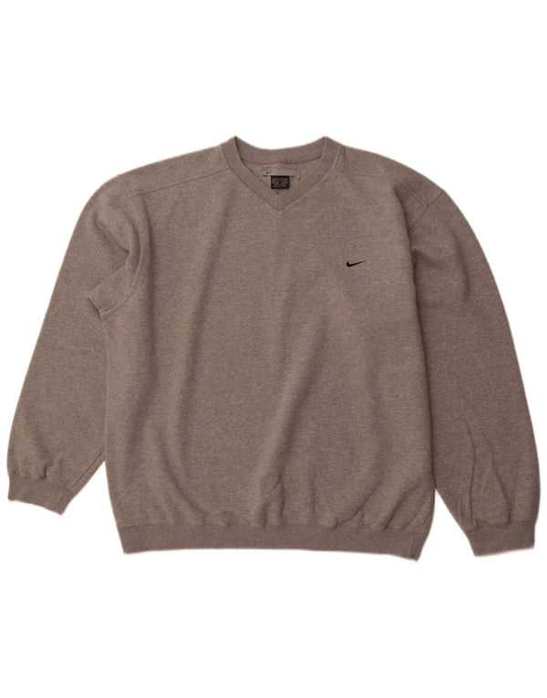 NIKE Mens Sweatshirt Jumper UK 45/47 XL Grey Cotton