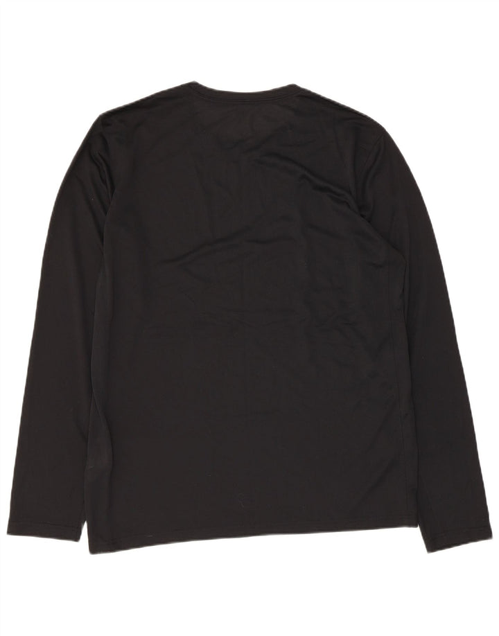 Nike Mens Dri Fit Top Long Sleeve Medium Black Polyester