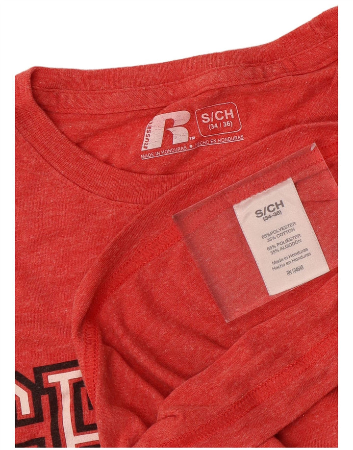Russell Athletic Mens Graphic T-Shirt Top Small Red Polyester