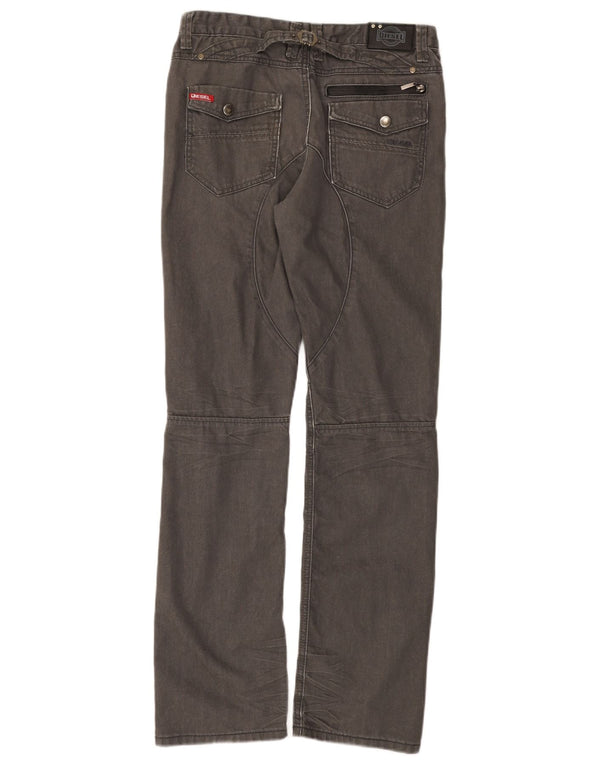 Diesel Boys Straight Casual Trousers 14-15 Years W30 L32 Grey Cotton