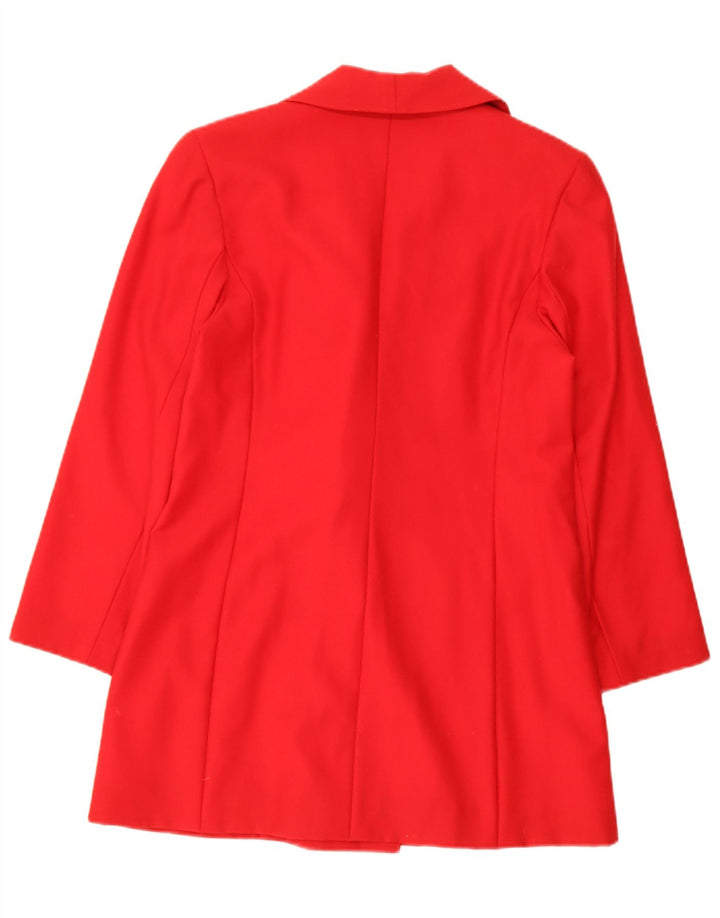 Vintage Womens Double Breasted Blazer Jacket UK 12 Medium Red