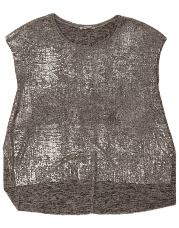 Zara Womens Sleeveless Blouse Top UK 14 Medium Grey