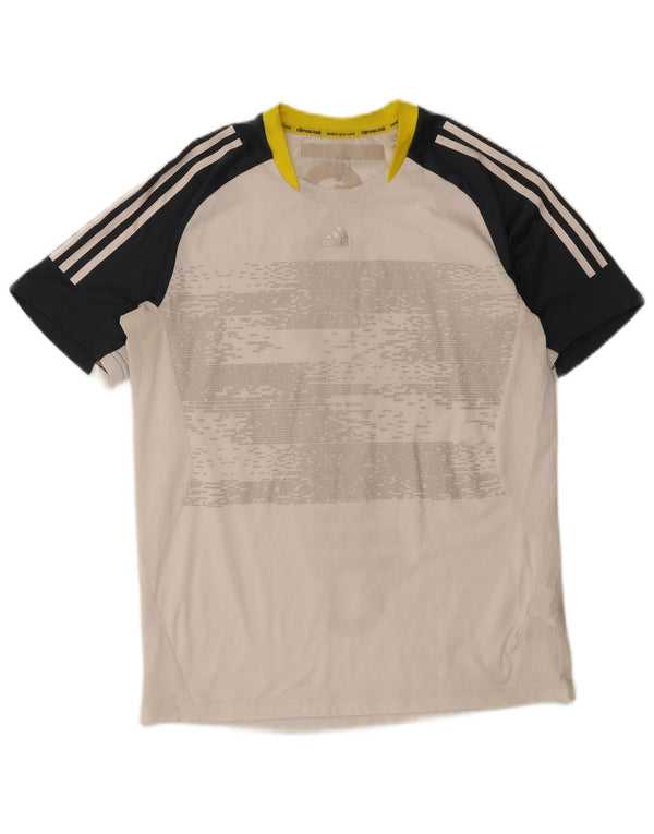 Adidas Mens Climacool Graphic T-Shirt Top Medium White Colourblock