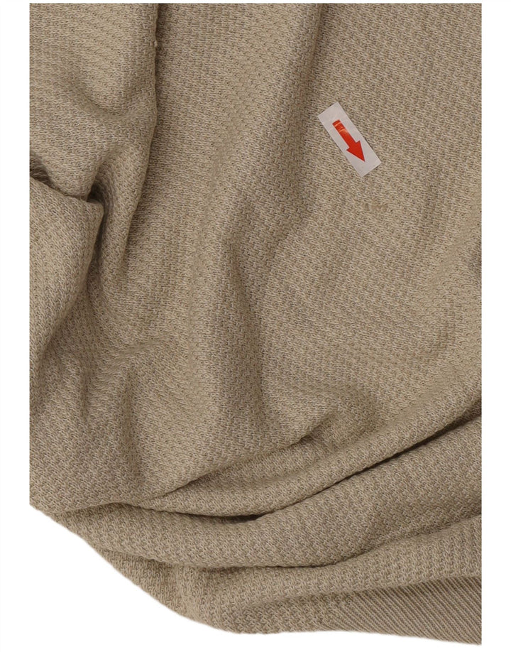 Marks & Spencer Mens V-Neck Jumper Sweater Medium Beige Acrylic