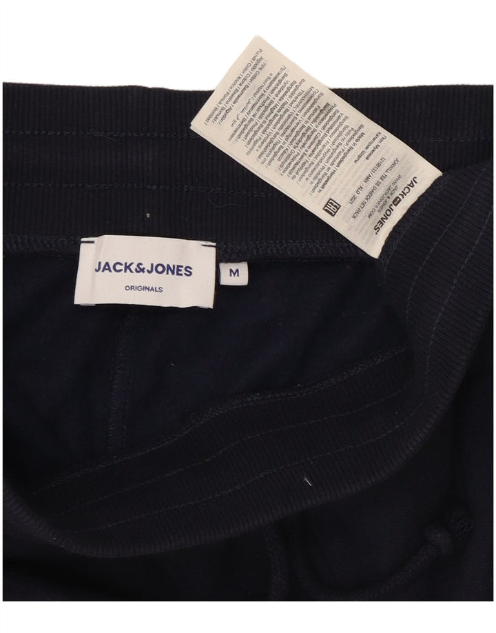 Jack & Jones Mens Sport Shorts Medium Navy Blue Colourblock Cotton