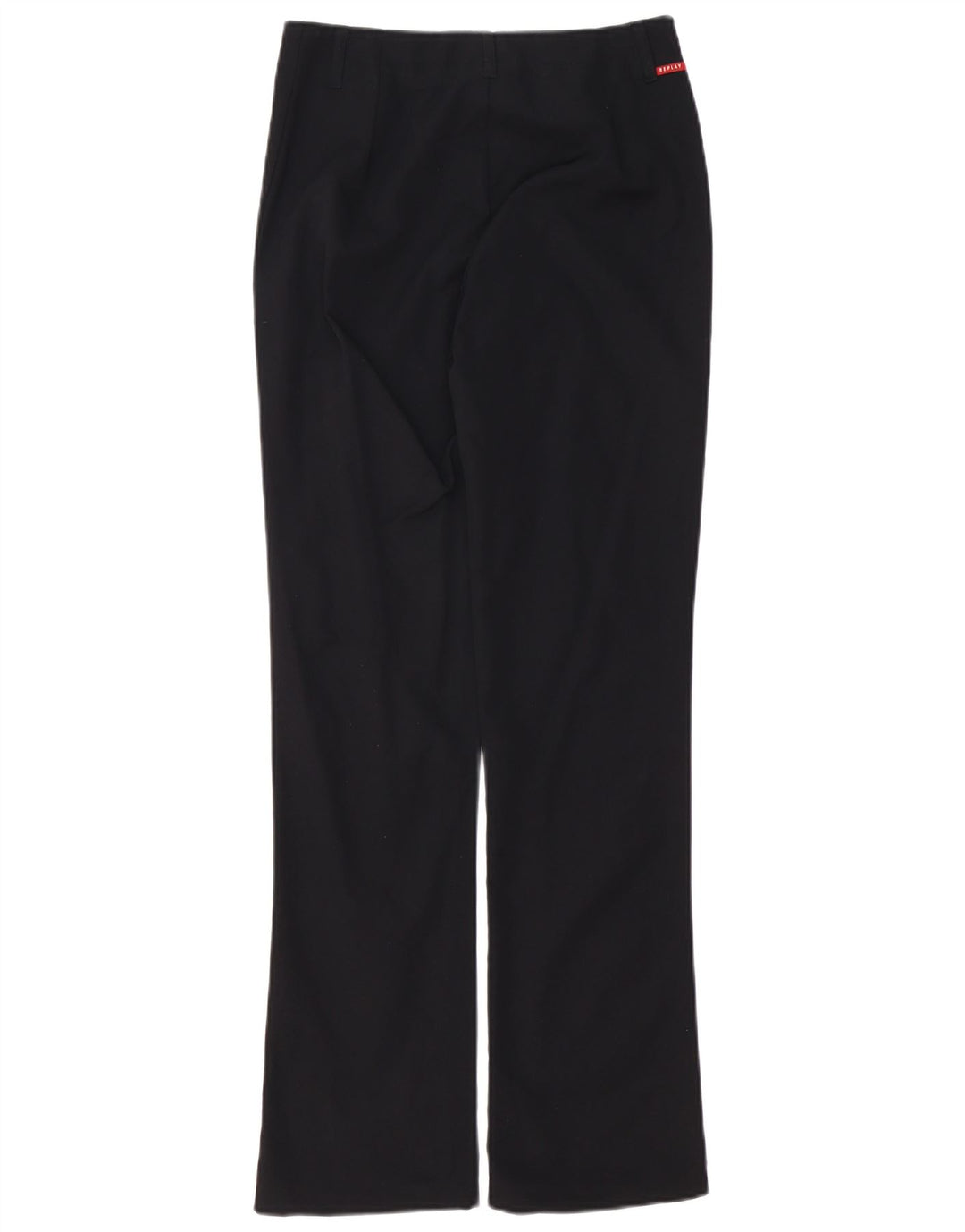 Replay Womens Straight Casual Trousers W28 L32 Black Polyamide