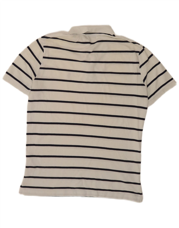 Polo Ralph Lauren Mens Shirt Medium White Striped Cotton