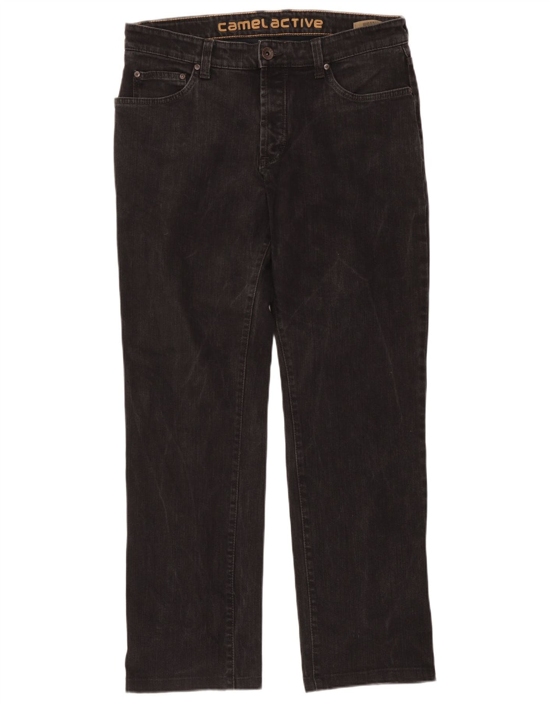 Camel Active Mens Straight Jeans W36 L34 Black Cotton
