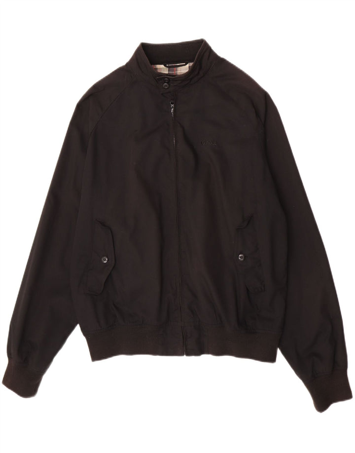 Schott Mens Bomber Jacket UK 40 Large Black Polyester