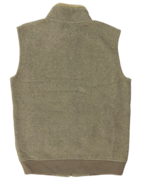 Marks & Spencer Mens Sleeveless Tracksuit Top Jacket Medium Khaki Polyester