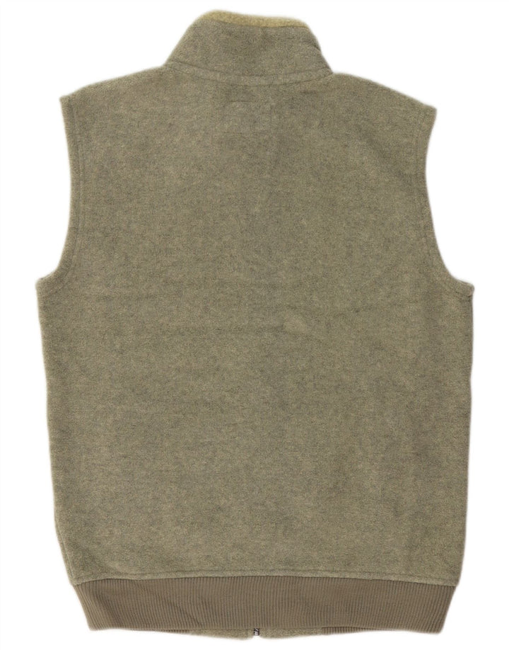 Marks & Spencer Mens Sleeveless Tracksuit Top Jacket Medium Khaki Polyester