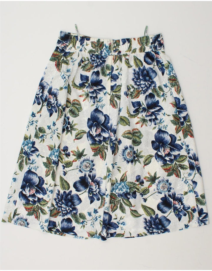 NEW FAST Womens A-Line Skirt EU 38 Medium W32 White Floral Vintage New Fast and Second-Hand New Fast from Messina Hembry 