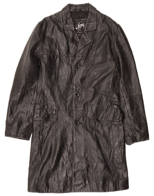 Gipsy Mens Leather Coat UK 38 Medium Black Leather