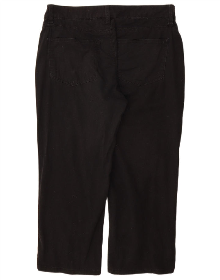 LEE Womens Classic Fit Capri Trousers W32 L22 Black