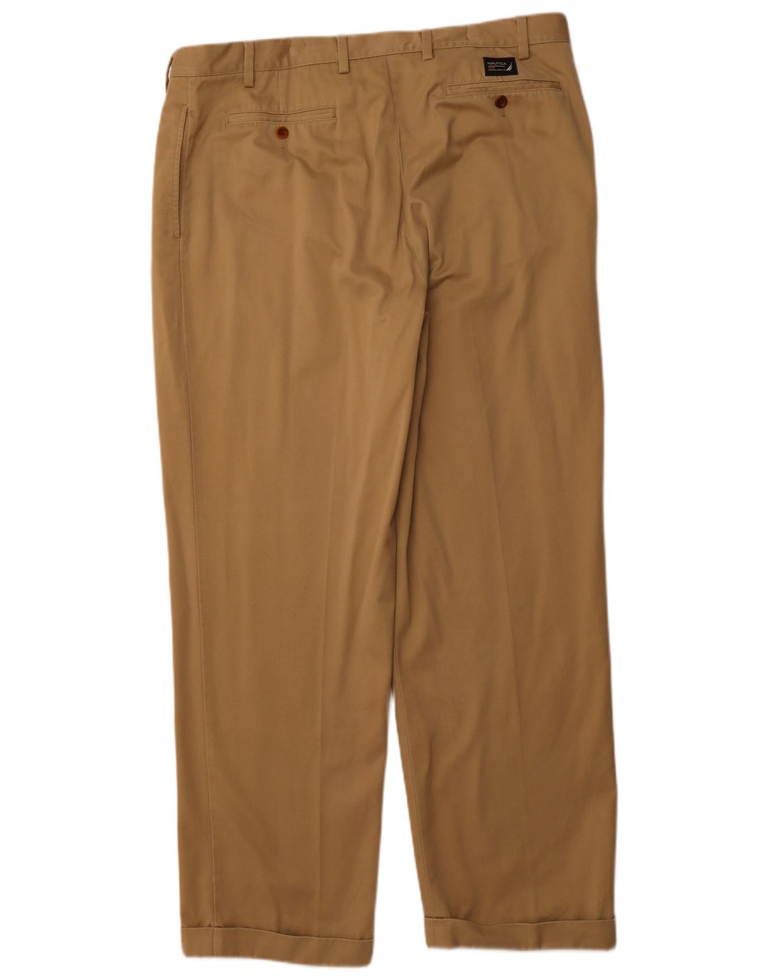 NAUTICA Mens Rigger Classic Fit Pegged Chino Trousers W40 L32 Beige Cotton
