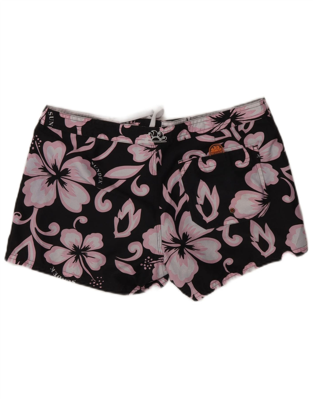 SUNDEK Womens Swimming Shorts US 2 XS W28 Black Floral Polyester