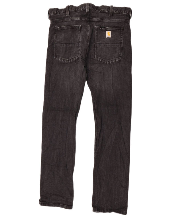 Carhartt Mens Relaxed Fit Straight Jeans W36 L32 Black Cotton