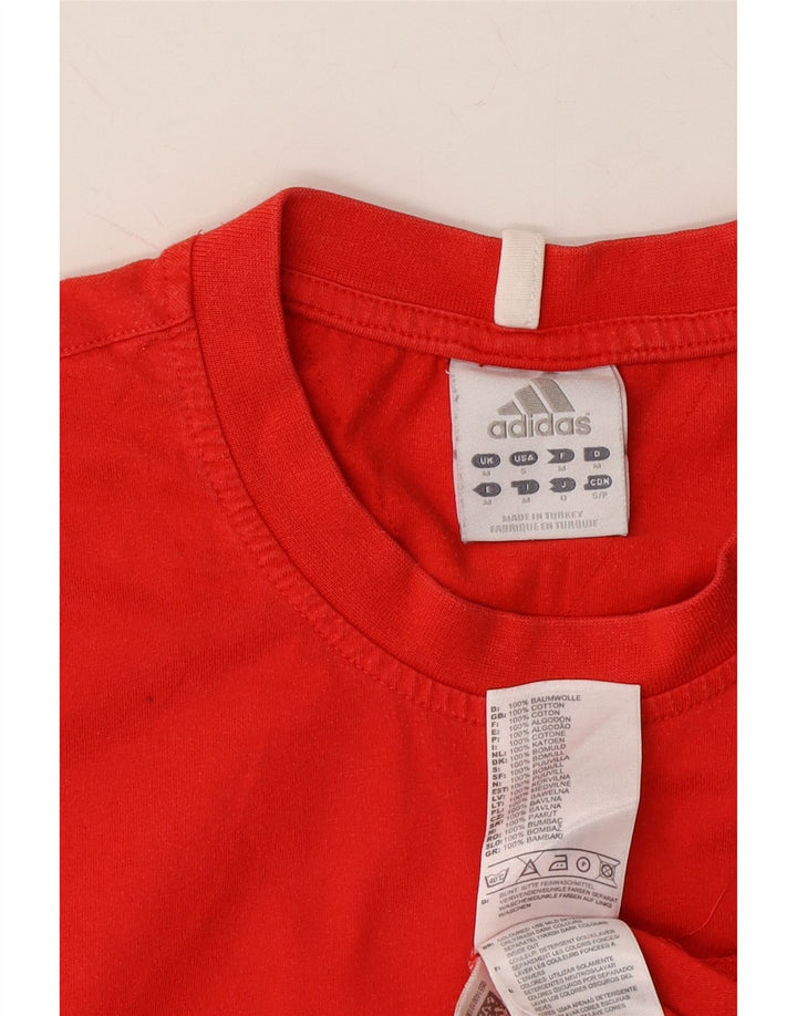 ADIDAS Mens T-Shirt Top Medium Red Cotton Vintage Adidas and Second-Hand Adidas from Messina Hembry 