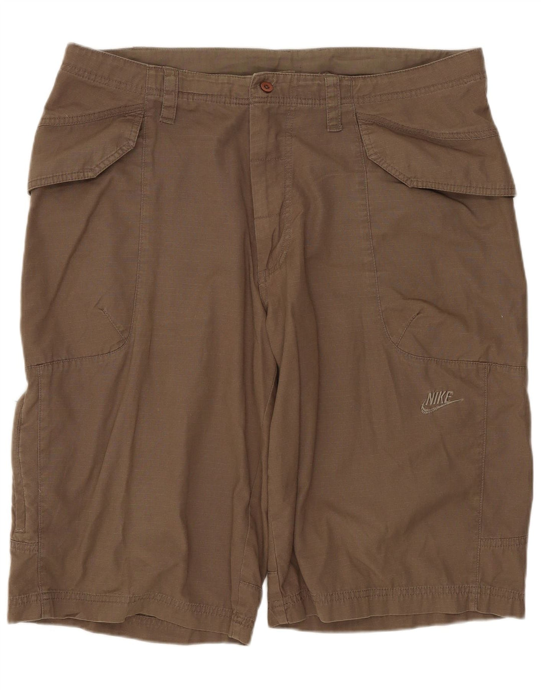 NIKE Mens Cargo Shorts W38 XL Brown Cotton