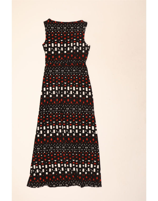 Jasper Conran Womens Sleeveless Maxi Dress UK 12 Medium Black Geometric