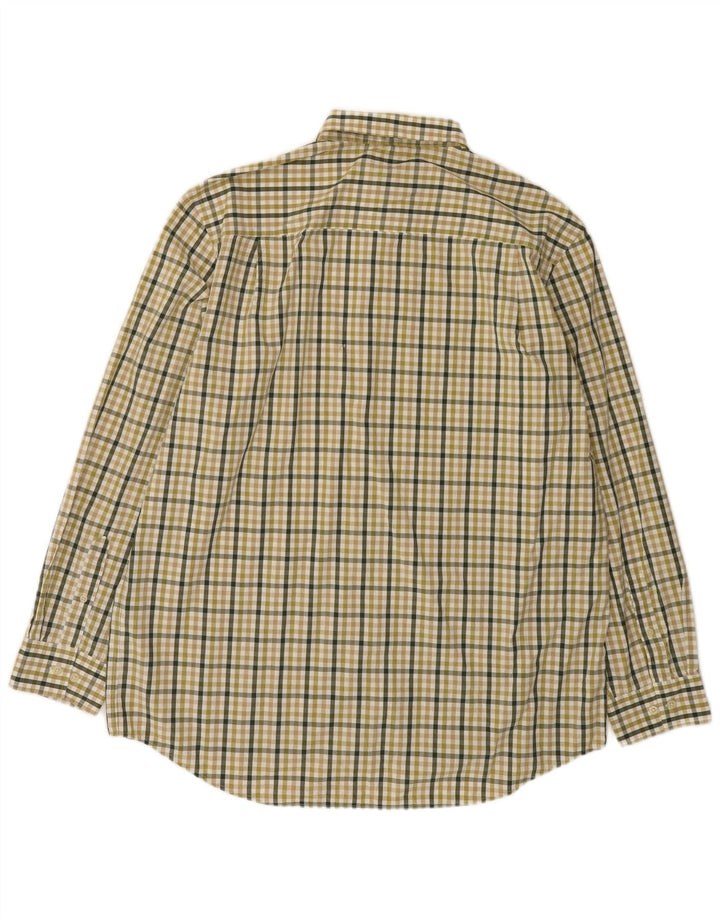 Timberland Mens Shirt XL Green Gingham Cotton