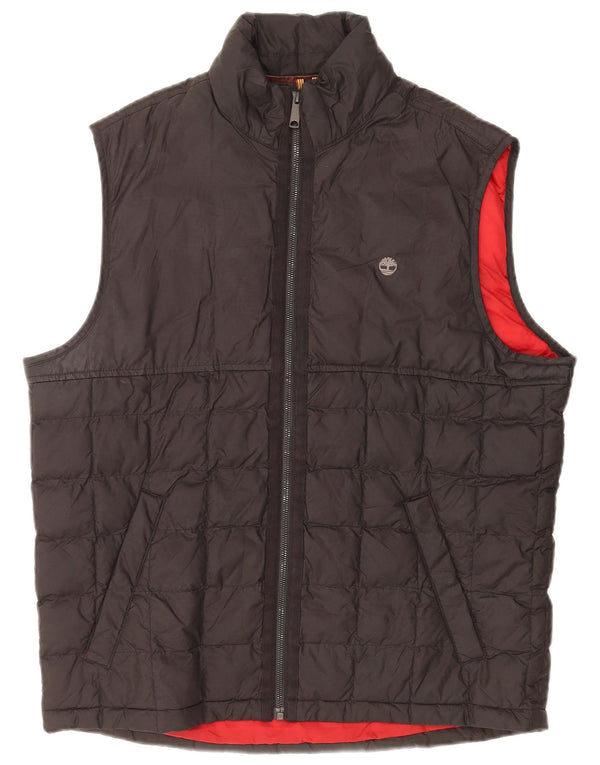 Timberland Mens Padded Gilet UK 40 Large Black Polyester