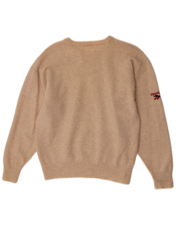 Reebok Mens Liverpool Regular Fit Boat Neck Jumper Sweater XL Beige