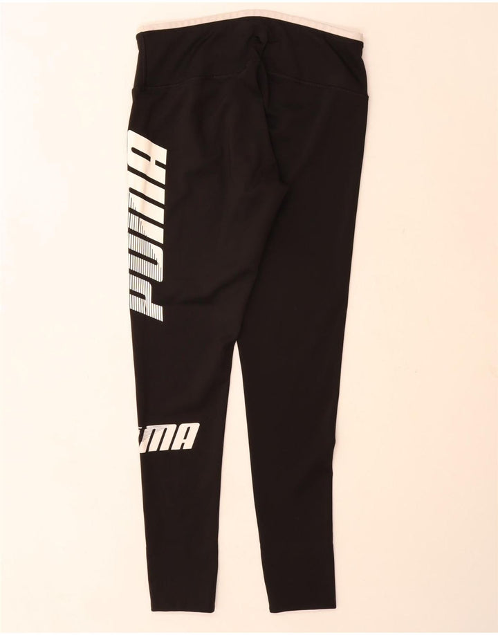 Puma Womens Graphic Leggings UK 18 XL Black Polyester