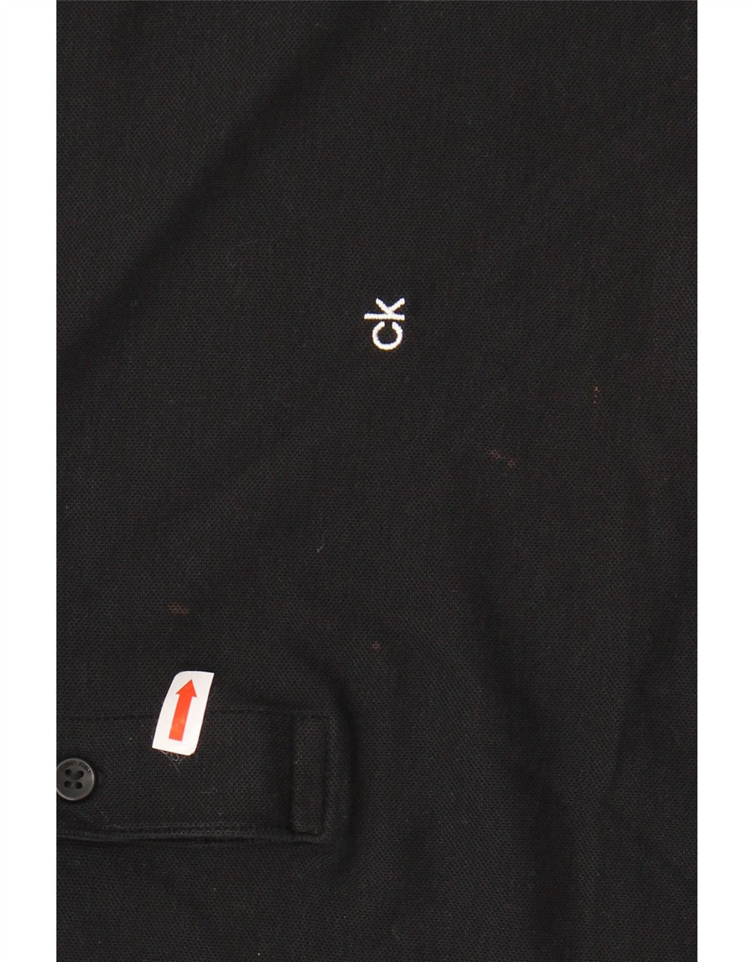 CALVIN KLEIN Mens Polo Shirt Large Black Cotton