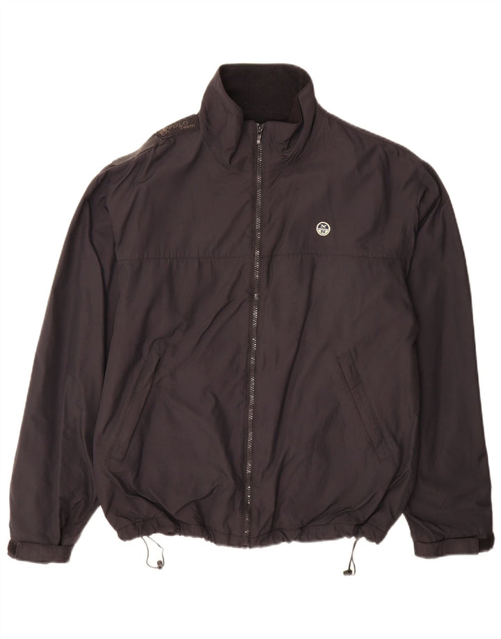 North Sails Mens Windbreaker Jacket UK 36 Small Black Polyamide