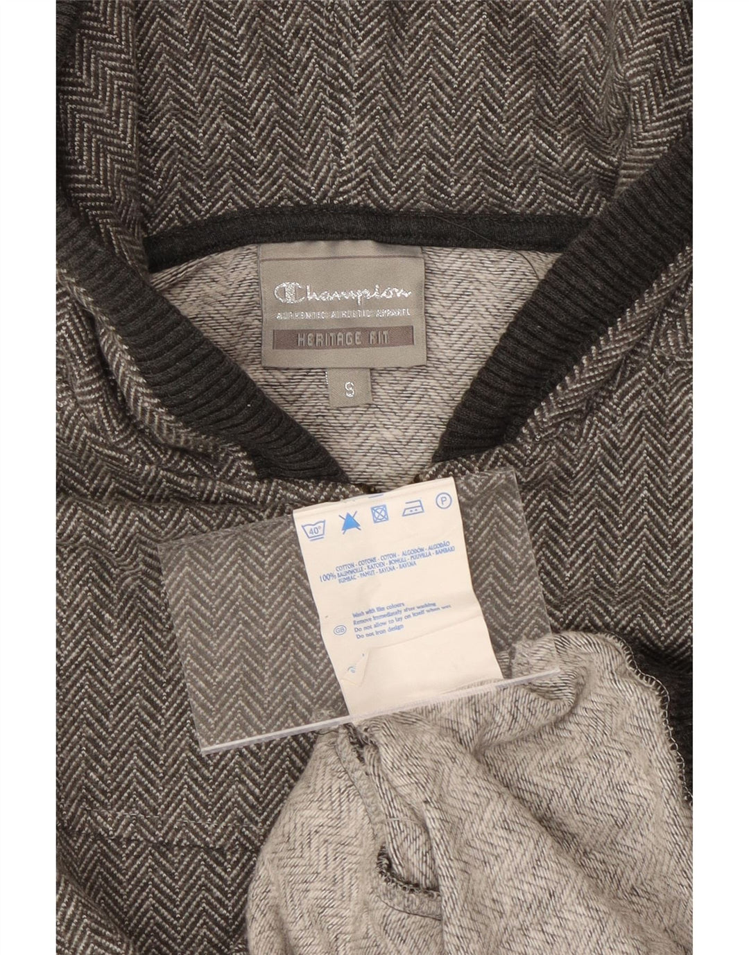 CHAMPION Womens Heritage Fit Zip Hoodie Sweater UK 10 Small Grey