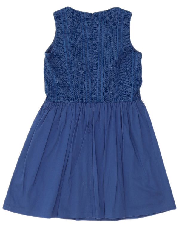 TOMMY HILFIGER Girls Sleeveless A-Line Dress 13-14 Years Blue Cotton