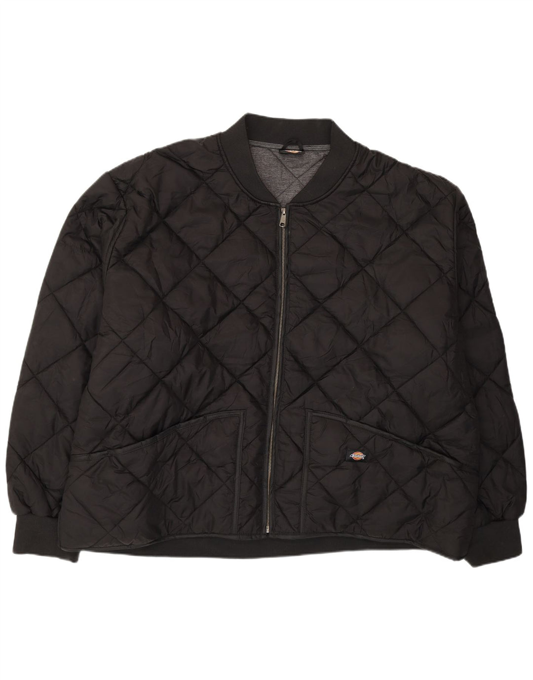 DICKIES Mens Quilted Jacket UK 48 4XL Black Nylon