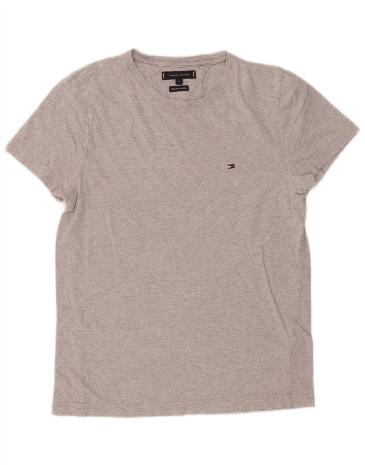 TOMMY HILFIGER Mens T-Shirt Top XS Grey Flecked Cotton