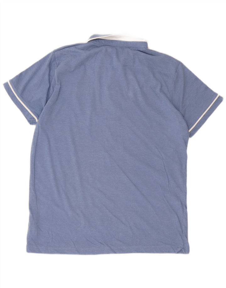 French Connection Mens Polo Shirt Large Blue Cotton