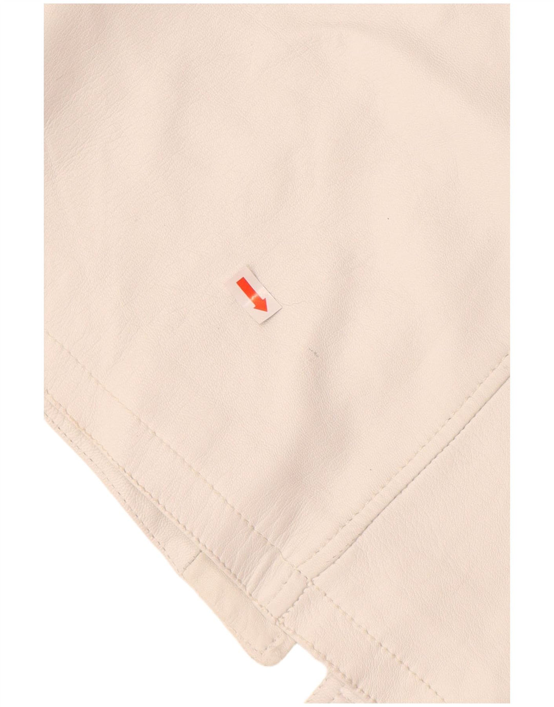 VINTAGE Womens Leather Gilet UK 12 Medium White