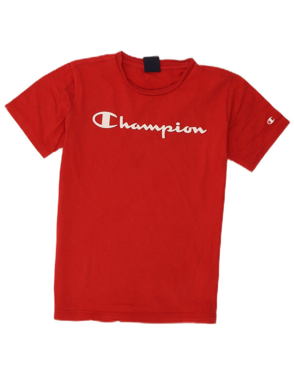 Champion Boys Graphic T-Shirt Top 11-12 Years Large Red Cotton