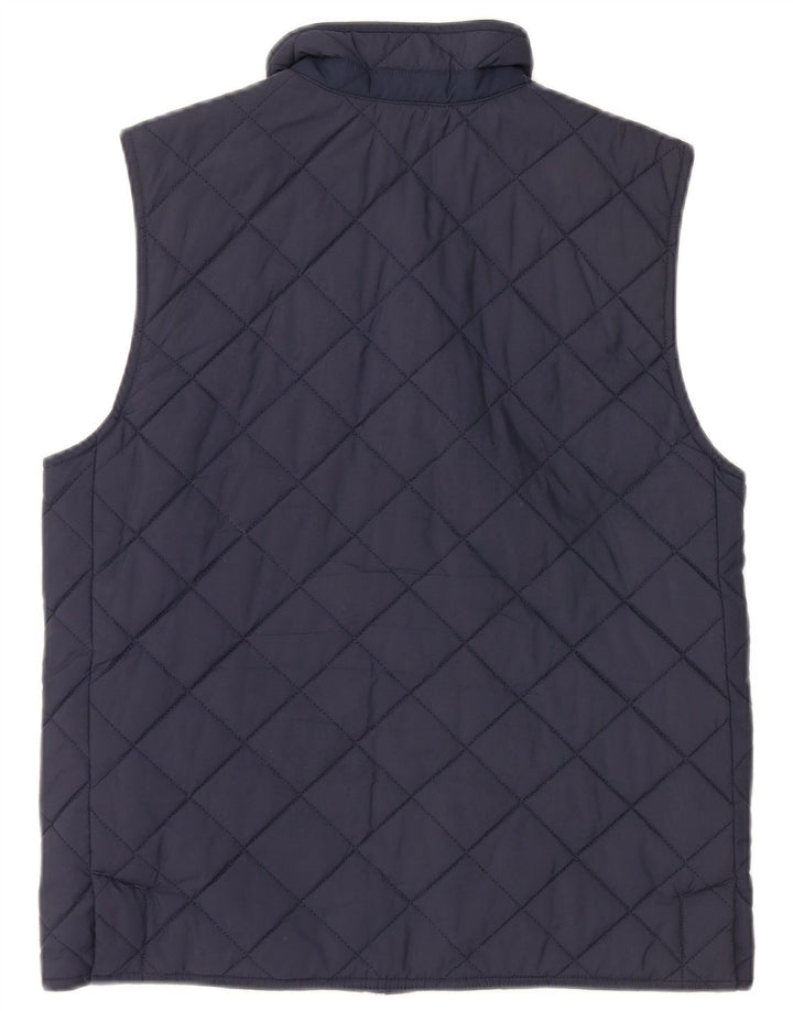 Polo Ralph Lauren Boys Quilted Gilet 14-15 Years Large Navy Blue Polyester