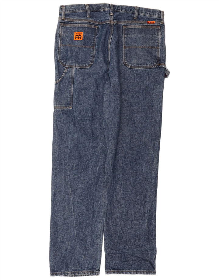 WRANGLER Mens Straight Jeans W38 L36 Blue Cotton