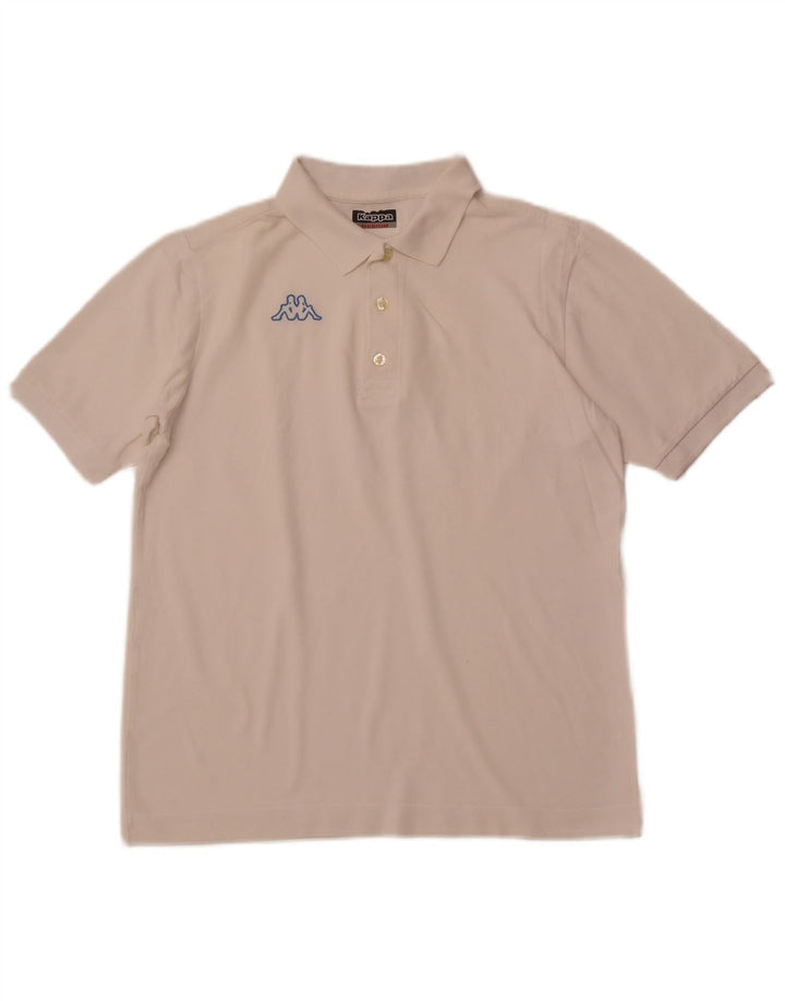 KAPPA Mens Polo Shirt Medium White
