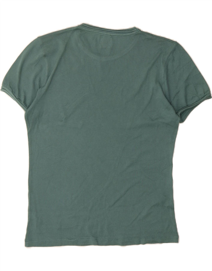 ZARA Mens T-Shirt Top Medium Green Cotton Vintage Zara and Second-Hand Zara from Messina Hembry 