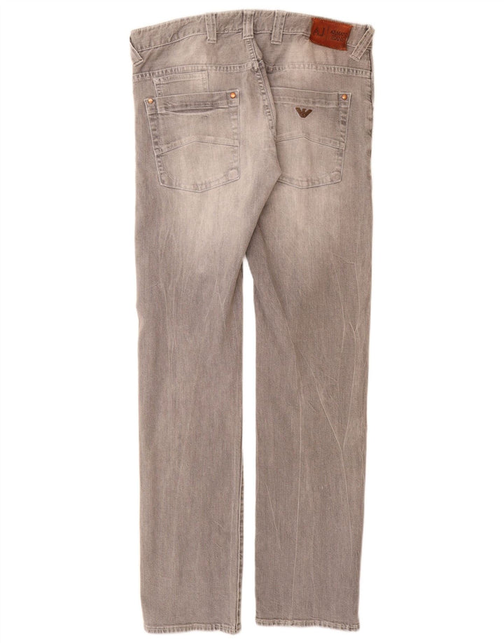 ARMANI Mens Slim Jeans W32 L33 Grey Cotton