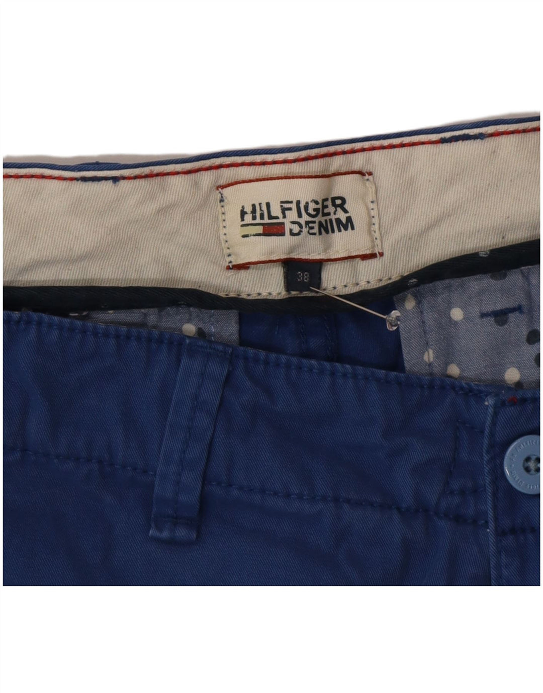 TOMMY HILFIGER Mens Chino Shorts W38 XL Blue Cotton