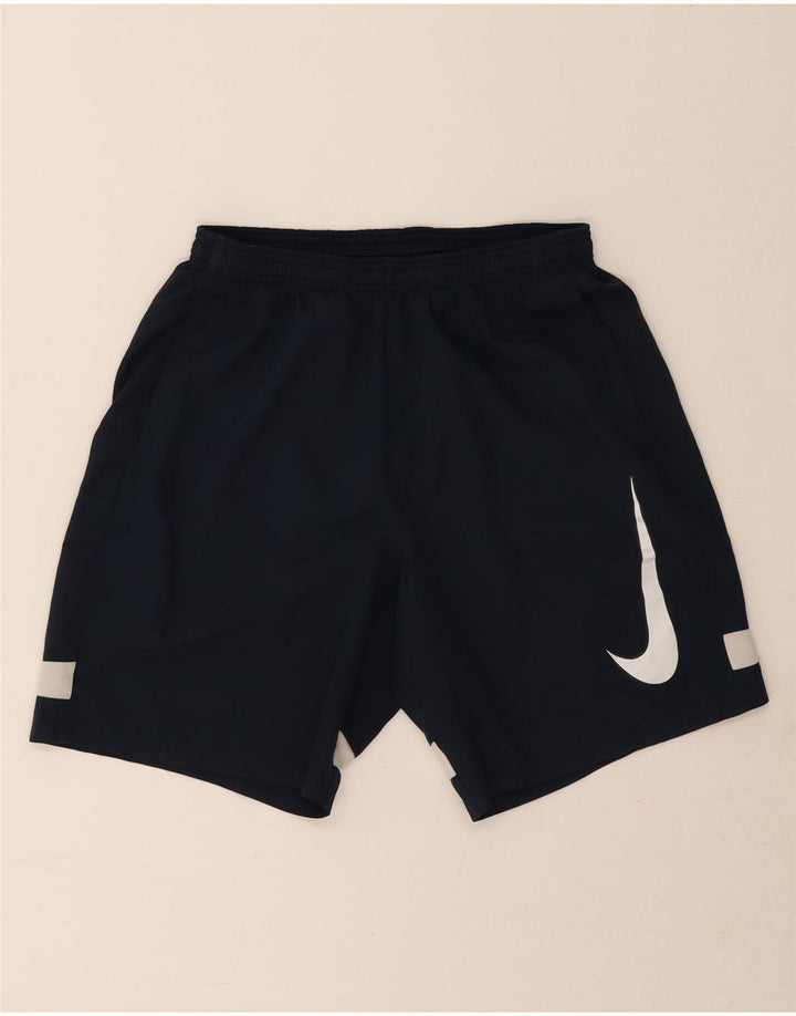 Nike Mens Graphic Sport Shorts Medium Navy Blue Colourblock Polyester