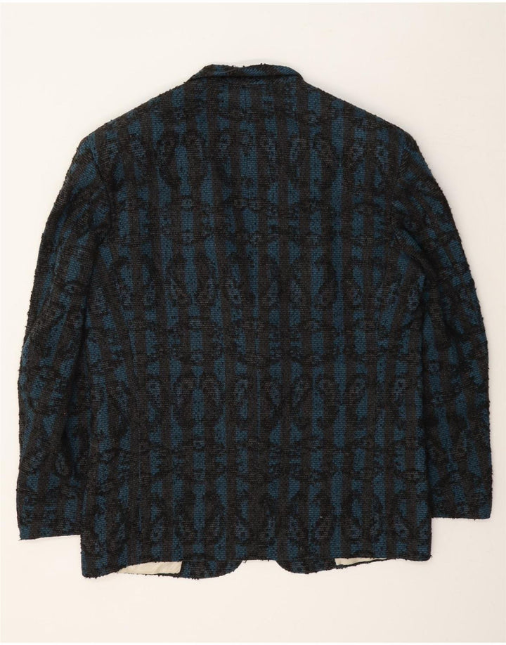 Guarnieri Mens 2 Button Blazer Jacket UK 40 Large Blue Paisley