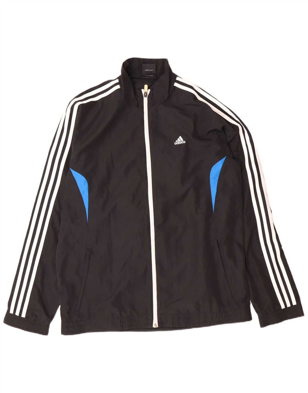 Adidas Mens Tracksuit Top Jacket UK 40/42 Medium Black Polyester