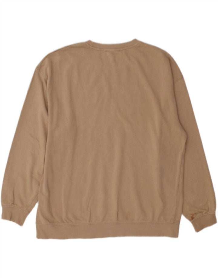 Zara Mens Sweatshirt Jumper Small Beige Cotton