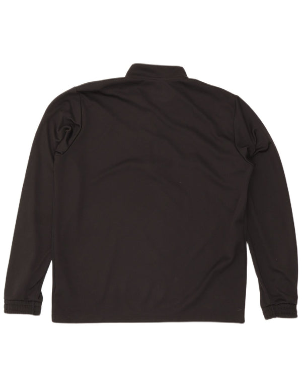 Adidas Mens Aeroready Zip Neck Pullover Tracksuit Top XL Black Polyester