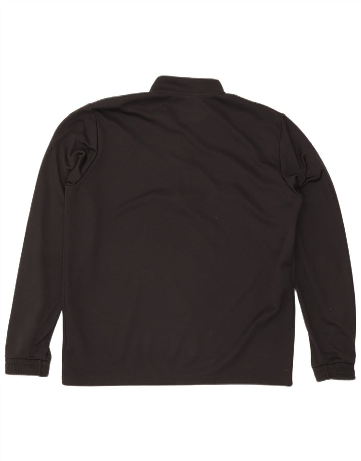 Adidas Mens Aeroready Zip Neck Pullover Tracksuit Top XL Black Polyester