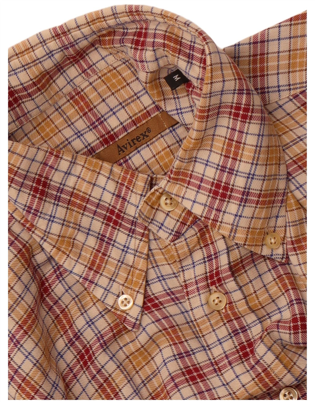 Avirex Mens Flannel Shirt Medium Multicoloured Check